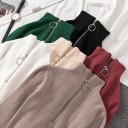 Pull à col roulé pour femme avec zip 2