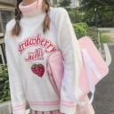 Pull à col roulé pour femmes avec fraise 2
