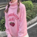 Pull à col roulé pour femmes avec fraise 3