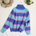 Pull à col roulé rayé pour femmes 4