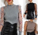 Pull à pois pour femmes A2941 1