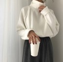 Pull ample pour femme avec col roulé G204 3