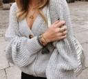 Pull ample pour femmes avec boutons 1