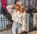 Pull ample pour femmes avec boutons 6