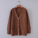 Pull ample pour femmes avec poches et boutons 4