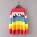 Pull arc-en-ciel pour femmes A2272 3