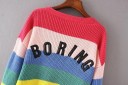 Pull arc-en-ciel pour femmes A2272 4