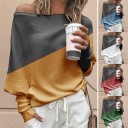 Pull bicolore pour femmes B54 1