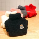 Pull col roulé pour enfants avec ours 3