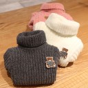 Pull col roulé pour enfants avec ours 4