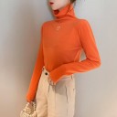 Pull col roulé pour femmes avec cœur 9