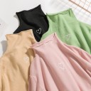 Pull col roulé pour femmes avec cœur 3