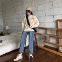 Pull col roulé pour femmes avec des cœurs 2