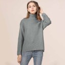 Pull col roulé pour femmes G327 4