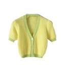 Pull court pour femmes avec boutons A2031 7