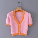 Pull court pour femmes avec boutons A2031 5