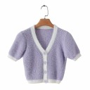 Pull court pour femmes avec boutons A2031 8