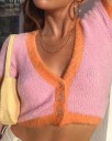 Pull court pour femmes avec boutons A2031 1
