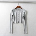 Pull court pour femmes avec boutons G223 6