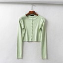 Pull court pour femmes avec boutons G223 9