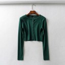 Pull court pour femmes avec boutons G223 10