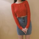 Pull court pour femmes avec boutons G223 2