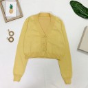 Pull court pour femmes avec boutons 4