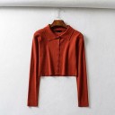 Pull court pour femmes avec col 8