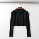 Pull court pour femmes avec col 1
