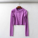 Pull court pour femmes avec col 6