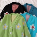 Pull court pour femmes avec des fleurs 3