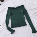 Pull court pour femmes avec volants 5