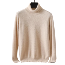 Pull en cachemire pour homme à manches longues et col roulé Pull en peluche uni Vêtements d'hiver élégants Pull chaud Différentes couleurs 11