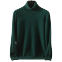 Pull en cachemire pour homme à manches longues et col roulé Pull en peluche uni Vêtements d'hiver élégants Pull chaud Différentes couleurs 9