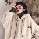 Pull en peluche pour femmes avec col roulé 1