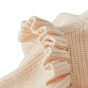 Pull en tricot pour bébé avec volants en coton et acrylique Manches longues Haut uni ample avec col rond O-neck pour filles et garçons 9