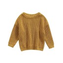 Pull en tricot pour bébé en coton à manches longues pour nouveau-nés Haut décontracté ample d'automne et d'hiver Vêtements 16