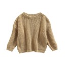 Pull en tricot pour bébé en coton à manches longues pour nouveau-nés Haut décontracté ample d'automne et d'hiver Vêtements 20