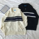 Pull en tricot pour femme avec zip 1