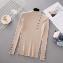 Pull en tricot pour femmes avec boutons 12