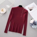 Pull en tricot pour femmes avec boutons 13