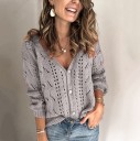 Pull en tricot pour femmes avec boutons G206 4