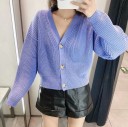 Pull en tricot pour femmes avec boutons G423 2