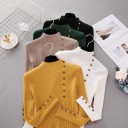 Pull en tricot pour femmes avec boutons 1