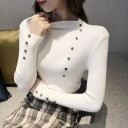 Pull en tricot pour femmes avec boutons 3