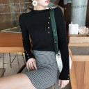 Pull en tricot pour femmes avec boutons 4