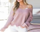 Pull en tricot pour femmes avec déchirures 9