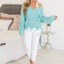 Pull en tricot pour femmes avec déchirures 2