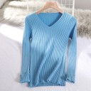 Pull en tricot pour femmes avec décolleté 12