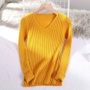 Pull en tricot pour femmes avec décolleté 15